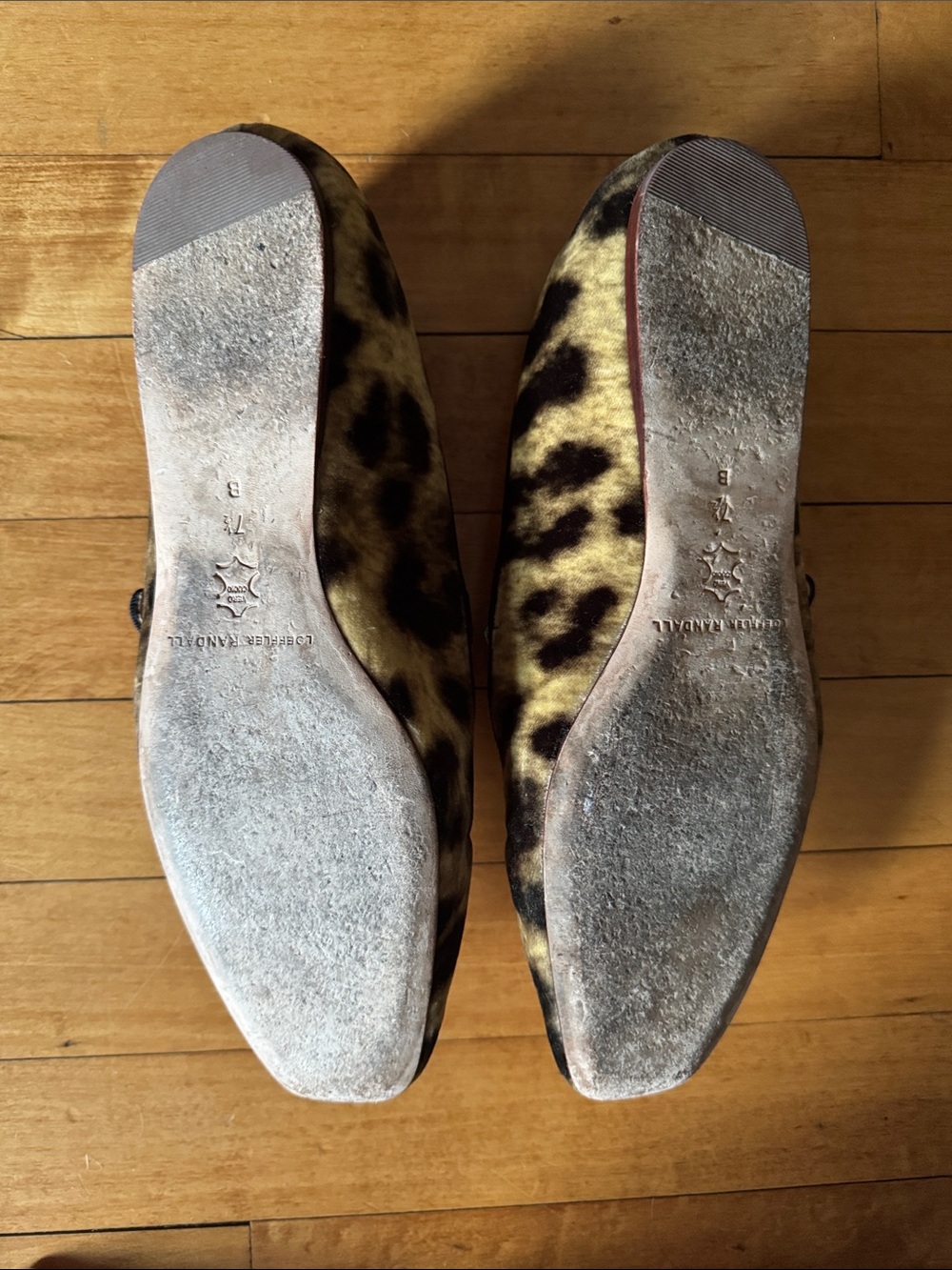 Loeffler Randall Leopard Print Mary Jane Flats, Size 7 1/2 - Picture 3 of 4